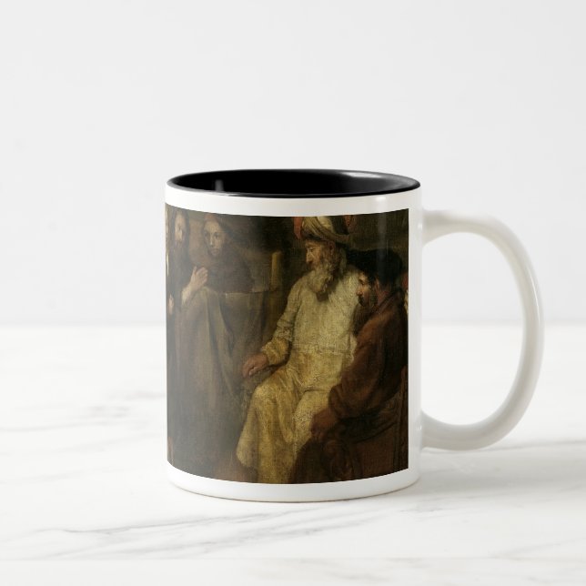 Caneca De Café Em Dois Tons O cristo infantil no templo (Direita)