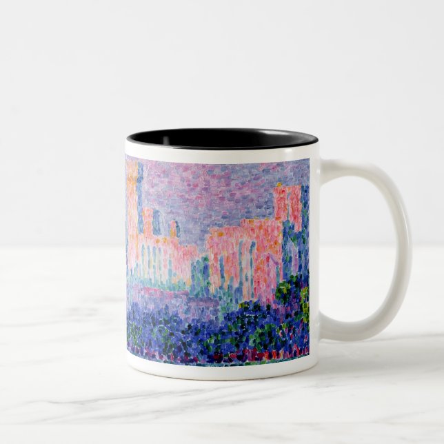 Caneca De Café Em Dois Tons O DES Papes do castelo, Avignon, 1900 (Direita)