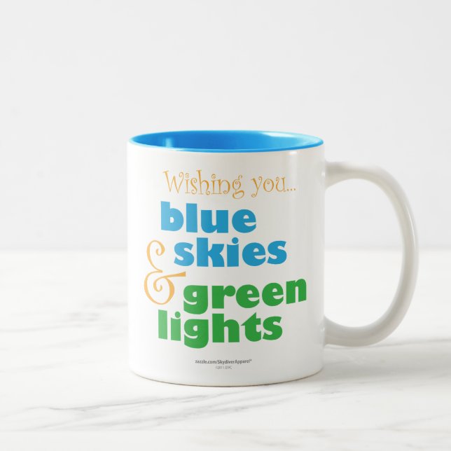 Caneca De Café Em Dois Tons O desejo dos Skydivers (Direita)