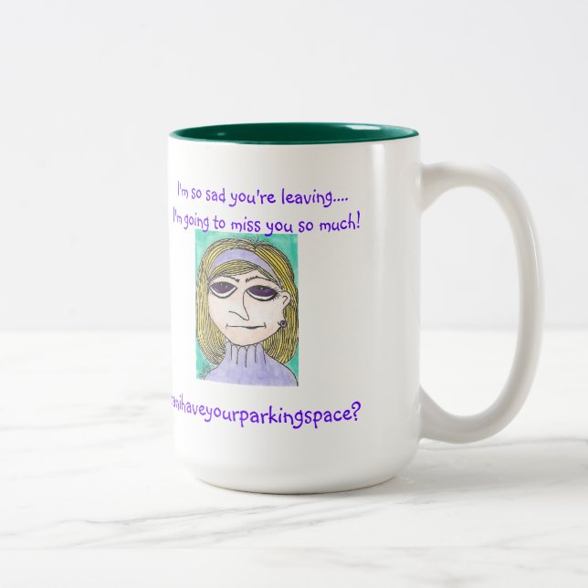 Caneca De Café Em Dois Tons O design Snooty das irmãs (Direita)