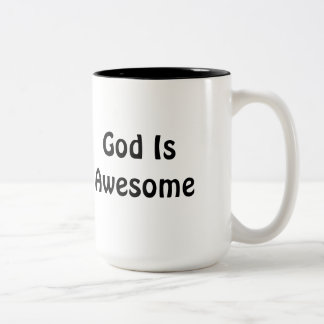 Caneca De Café Em Dois Tons O deus é impressionante