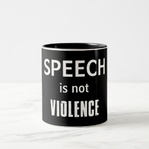Caneca De Café Em Dois Tons O Discurso Não É Violência