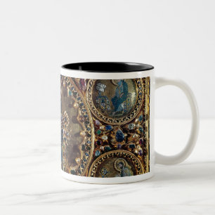 Caneca De Café Em Dois Tons O d'Oro de Pala, detalhe de cristo na majestade