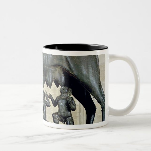 Caneca De Café Em Dois Tons O Ela-Lobo de Capitoline (Direita)