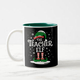 Caneca De Café Em Dois Tons O Elfo Professor Natal Família Correspondente Grup