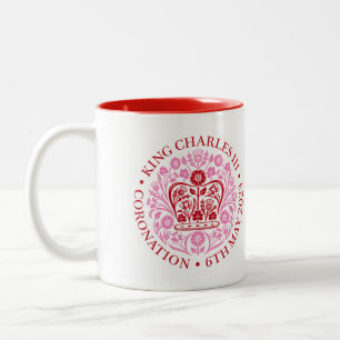 Caneca De Café Em Dois Tons O emblema da coroação do rei Charles 2023