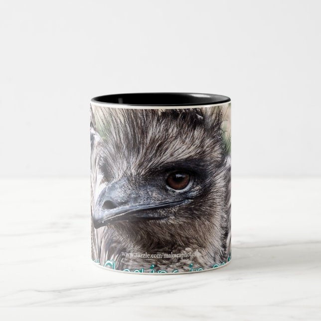 Caneca De Café Em Dois Tons O Emu Caneca-personaliza (Centro)
