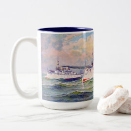 Caneca De Café Em Dois Tons O Esquadrão Branco, Marinho dos Estados Unidos, 18