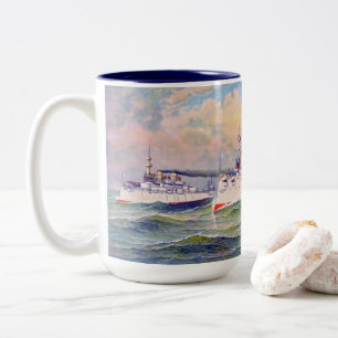 Caneca De Café Em Dois Tons O Esquadrão Branco, Marinho dos Estados Unidos, 18
