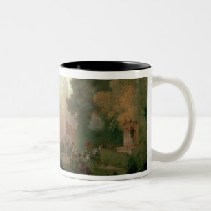 Caneca De Café Em Dois Tons O Fete na Santo-Nuvem (óleo em canvas) (para o