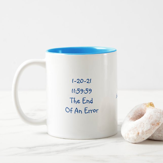 Caneca De Café Em Dois Tons O Fim De Um Erro (Com Donut)