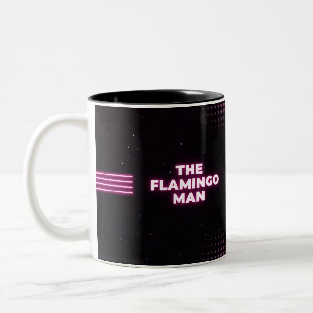 Caneca De Café Em Dois Tons O Flamingo Man & Lady Rosé (Esquerda)