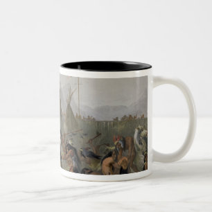 Caneca De Café Em Dois Tons O forte Mackenzie, o 28 de agosto de 1833, chapeia