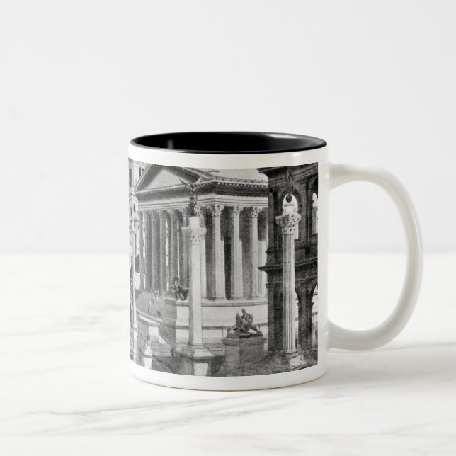 Caneca De Café Em Dois Tons O fórum romano da antiguidade (Direita)