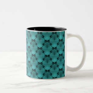 Caneca De Café Em Dois Tons O funk retro circunda a caneca, cerceta Sparkling