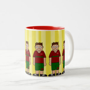 Caneca De Café Em Dois Tons O futuro da estrela de futebol: o amor das criança