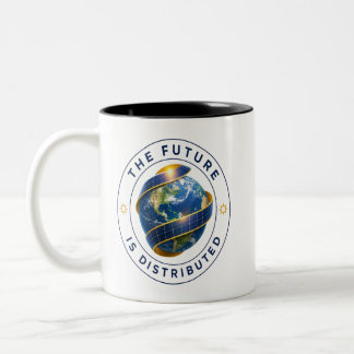Caneca De Café Em Dois Tons O Futuro é Distribuído