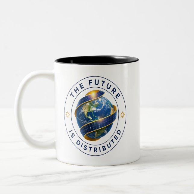 Caneca De Café Em Dois Tons O Futuro é Distribuído (Esquerda)