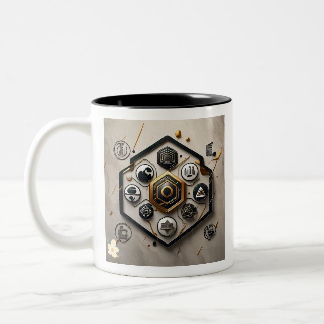 Caneca De Café Em Dois Tons "O futuro é o Ouro" (Esquerda)