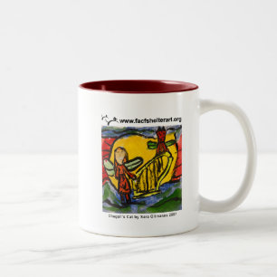 Caneca De Café Em Dois Tons O gato de Chagall