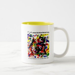 Caneca De Café Em Dois Tons O gato do Pollock