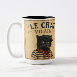 CANECA DE CAFÉ EM DOIS TONS O GATO FEIO