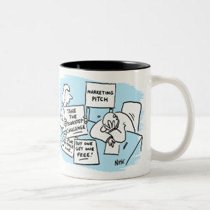 Caneca De Café Em Dois Tons O Gerenciador de Marketing está passando por uma 