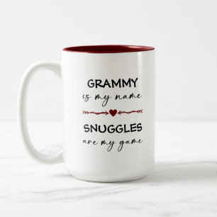 Caneca De Café Em Dois Tons O Grammy é o meu Nome Snuggles é o meu presente de