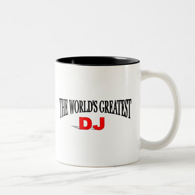 Caneca De Café Em Dois Tons O grande DJ do mundo (Direita)