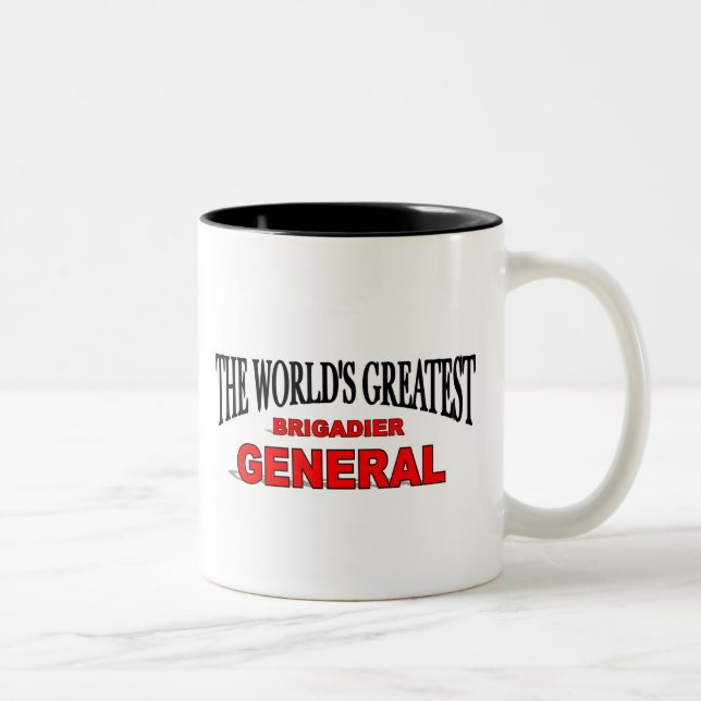 Caneca De Café Em Dois Tons O grande general de brigada do mundo (Direita)