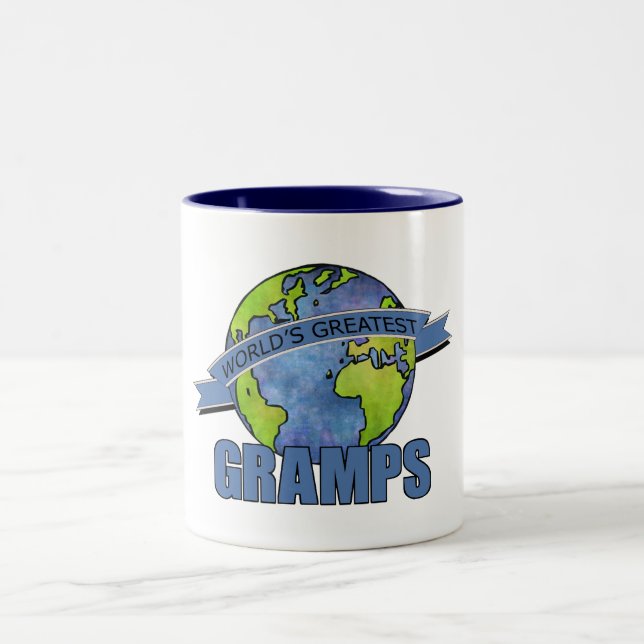 Caneca De Café Em Dois Tons O grande Gramps do mundo (Centro)