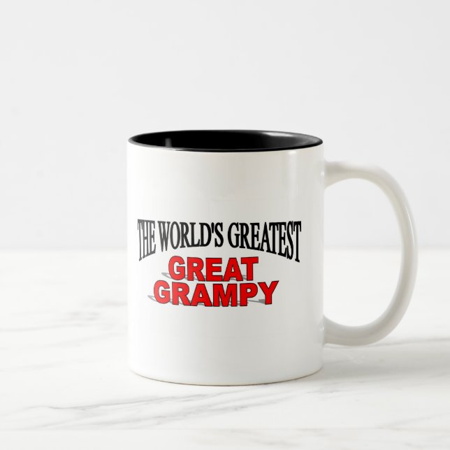 Caneca De Café Em Dois Tons O grande grande Grampy do mundo (Direita)
