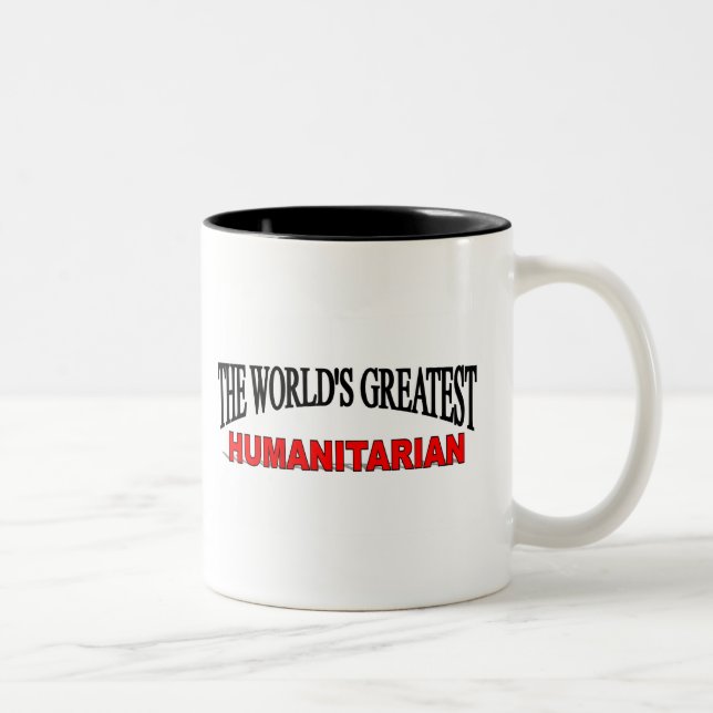 Caneca De Café Em Dois Tons O grande humanitário do mundo (Direita)