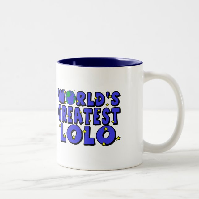 Caneca De Café Em Dois Tons O grande Lolo do mundo (Direita)