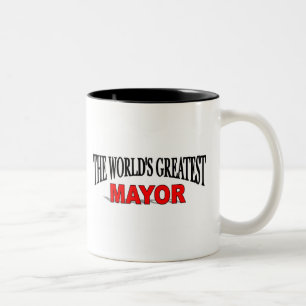 Caneca De Café Em Dois Tons O grande Mayor do mundo