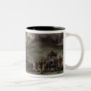 Caneca De Café Em Dois Tons O Grande Muralha de China, 'de China em uma série