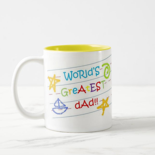 Caneca De Café Em Dois Tons O grande pai do mundo! (Esquerda)