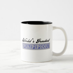 Caneca De Café Em Dois Tons O grande Pappou do mundo