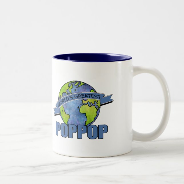 Caneca De Café Em Dois Tons O grande PopPop do mundo (Direita)