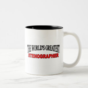 Caneca De Café Em Dois Tons O grande Stenographer do mundo