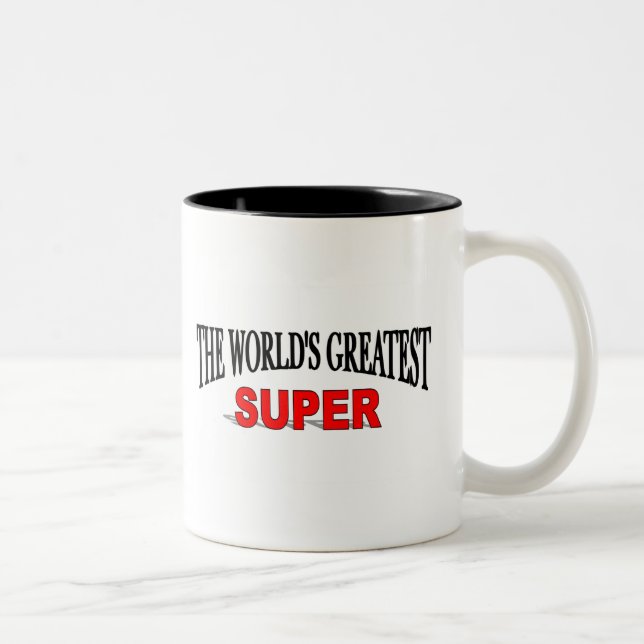 Caneca De Café Em Dois Tons O grande super do mundo (Direita)