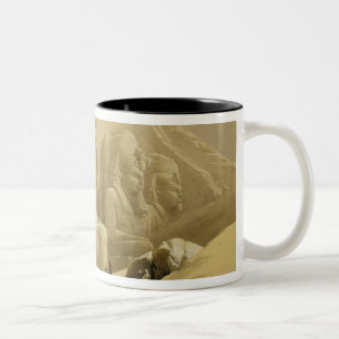 Caneca De Café Em Dois Tons O grande templo de Abu Simbel, Nubia, de "Egipto