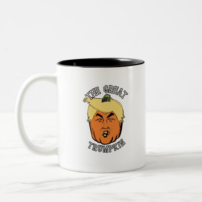 Caneca De Café Em Dois Tons O grande Trumpkin - ossos (Esquerda)