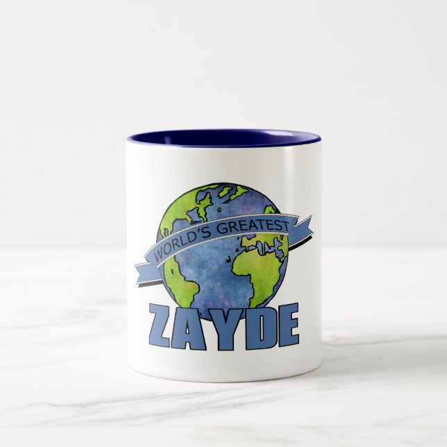 Caneca De Café Em Dois Tons O Grande Zayde do Mundo (Centro)