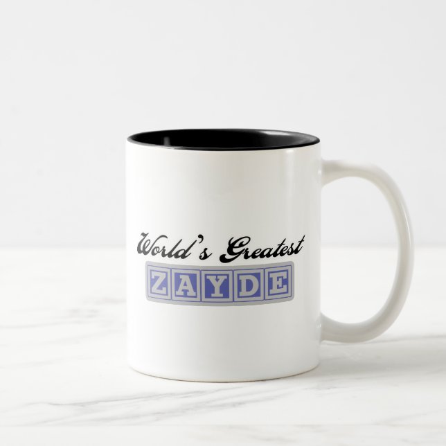 Caneca De Café Em Dois Tons O grande Zayde do mundo (Direita)
