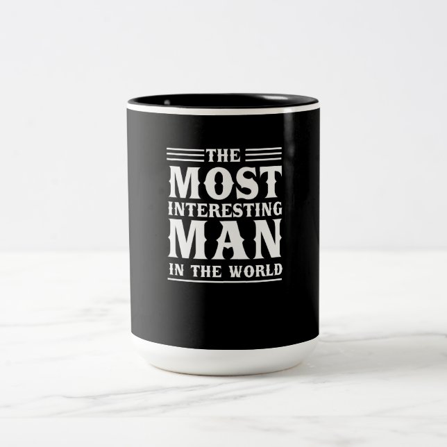 Caneca De Café Em Dois Tons O homem o mais interessante no mundo (Centro)