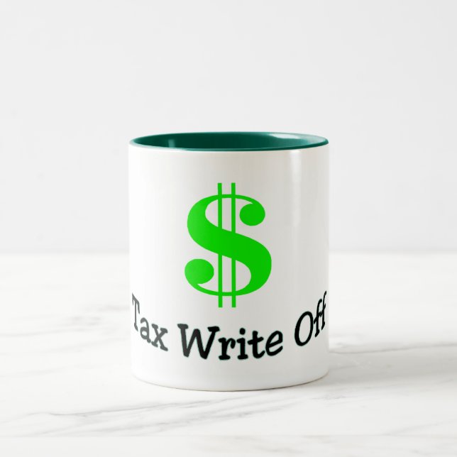 Caneca De Café Em Dois Tons O imposto escreve fora (Centro)