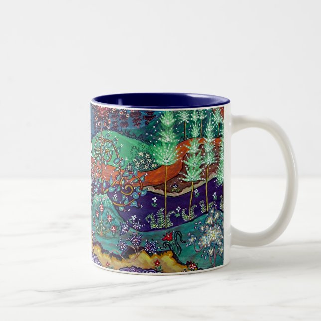 Caneca De Café Em Dois Tons "" O interior azul do retorno (Direita)