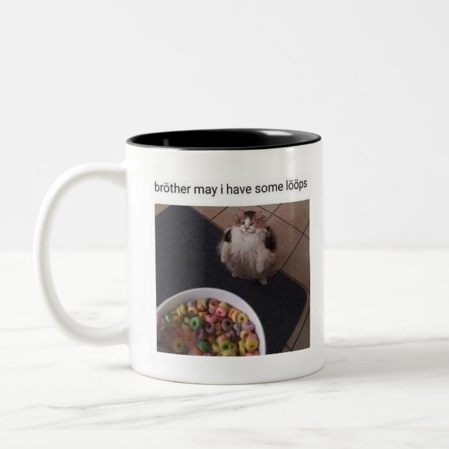 Caneca De Café Em Dois Tons O irmão pode mim ter alguns laços (Esquerda)