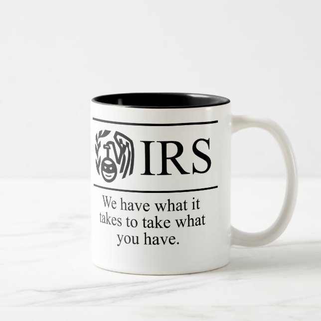 Caneca De Café Em Dois Tons O IRS $17,95 dois tonificou a caneca de café (Direita)